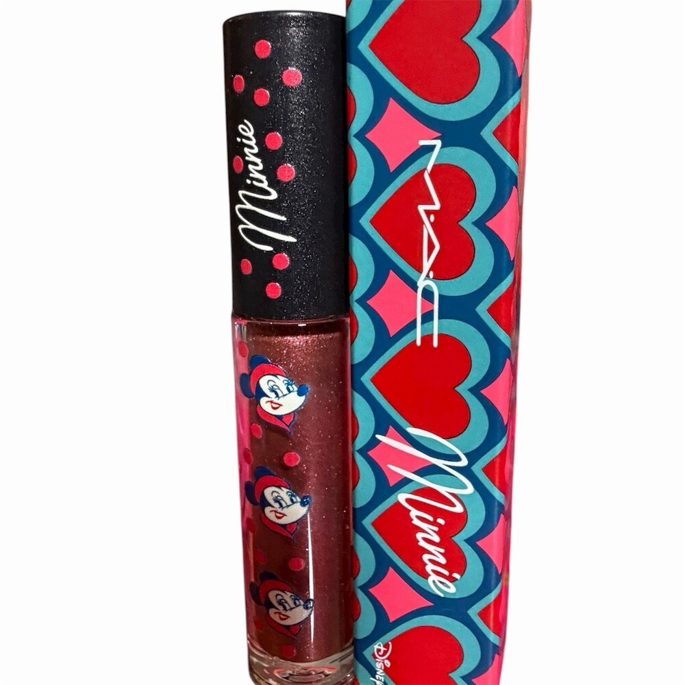 MAC x Disney Minnie Mouse Lipglass Lip Gloss in Dress Up Shimmer NIB - Picture 5 of 15